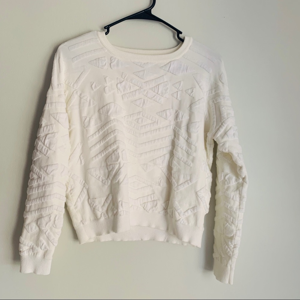LA HEARTS PACSUN WHITE TRIBAL SWEATER